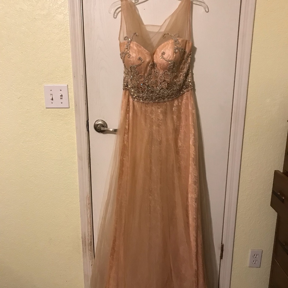 Rose gold prom dress